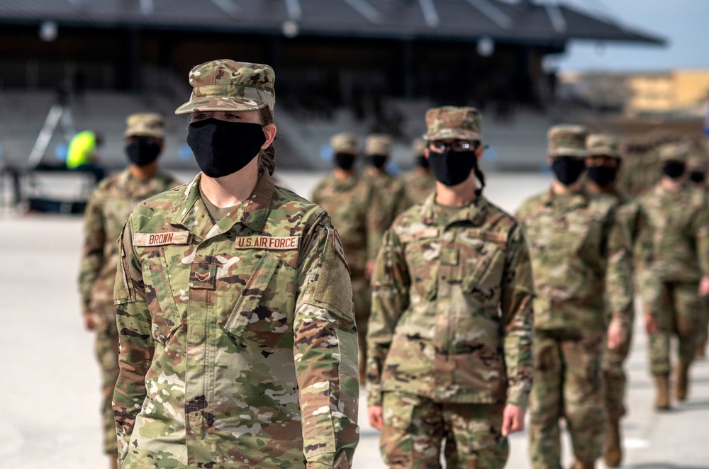 U.S. Air Force Basic Military Training Graduation and Coining Ceremony