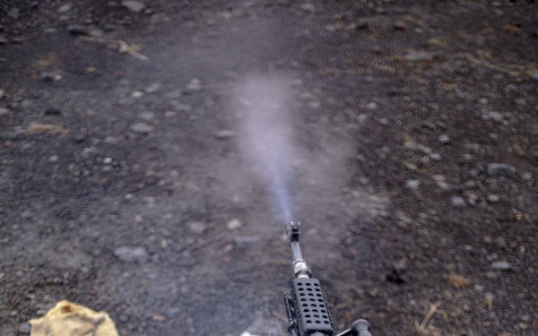 Echo Battery conducts small arm and crewserved weapons range