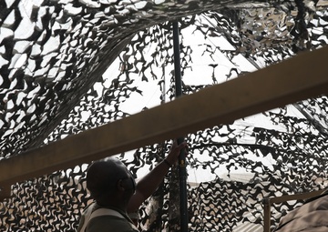 Army Reserve Soldiers deployed to Camp Arifjan set up Early Entry Command Post