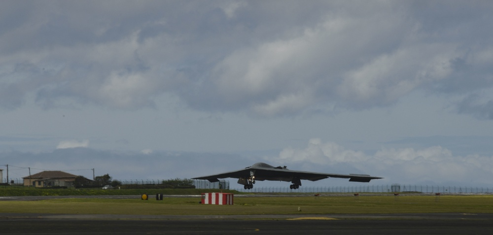 B-2 Spirit arrives at Lajes Field, Azores