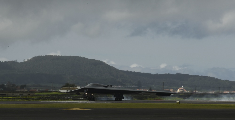 DVIDS Images B Spirit Arrives At Lajes Field Azores Image Of