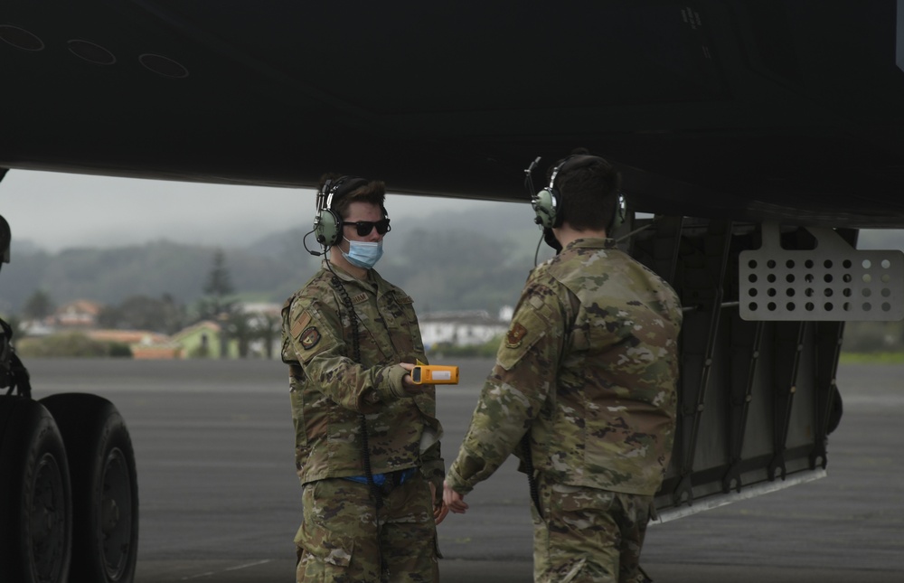 B-2 Spirit arrives at Lajes Field, Azores