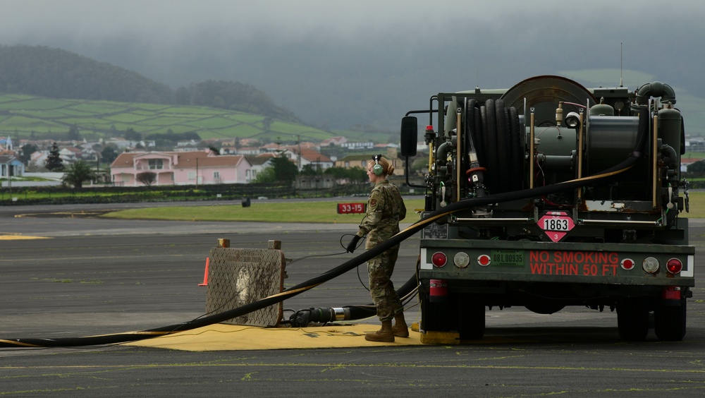 B-2 Spirit arrives at Lajes Field, Azores