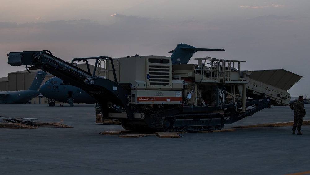 557 ERHS crushes initial cargo load of rock crusher