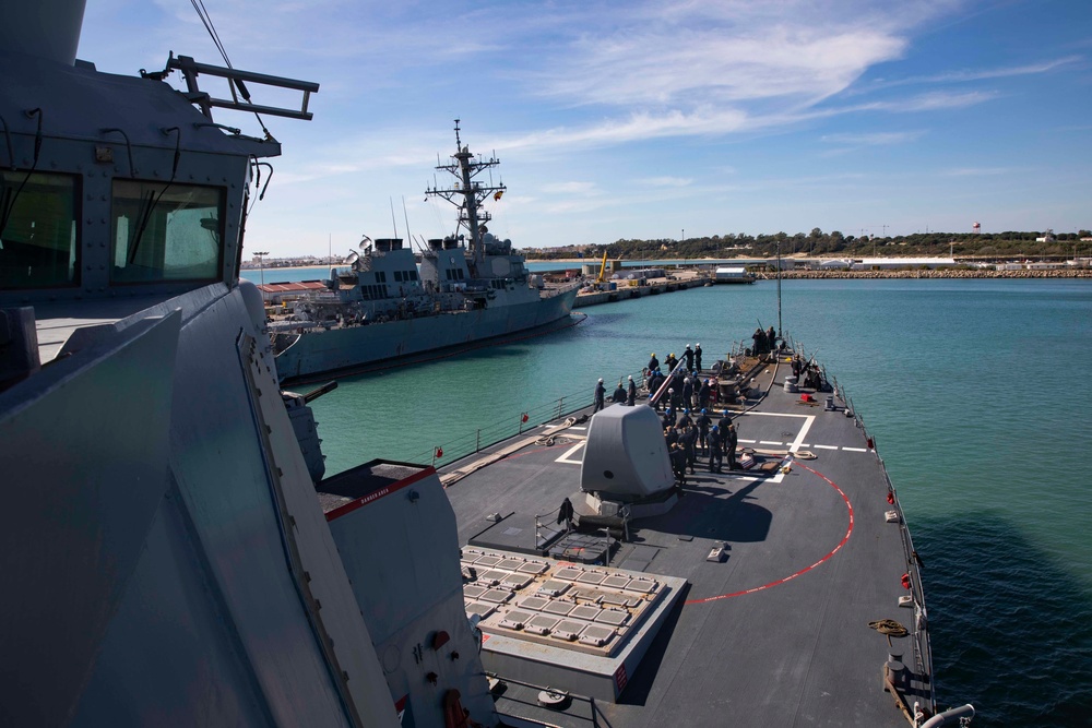 USS Porter Returns To Rota, Spain