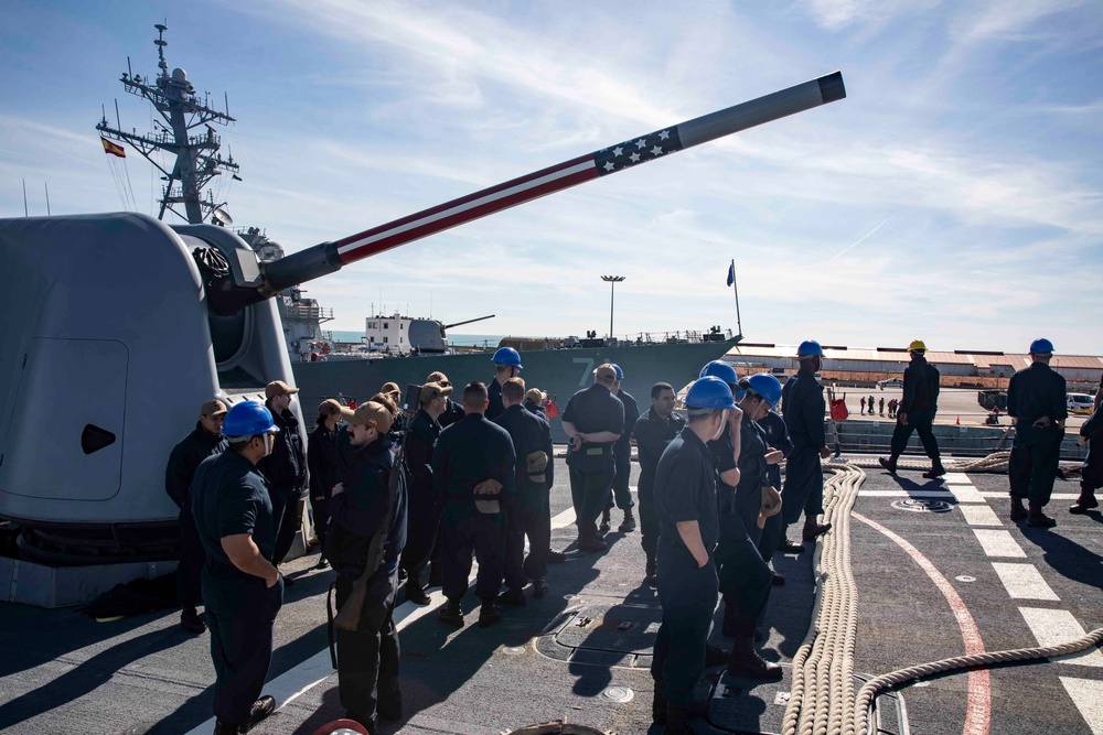 USS Porter Returns To Rota, Spain