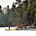 Fort McCoy firefighters practice surface ice rescue training at post's Swamp Pond