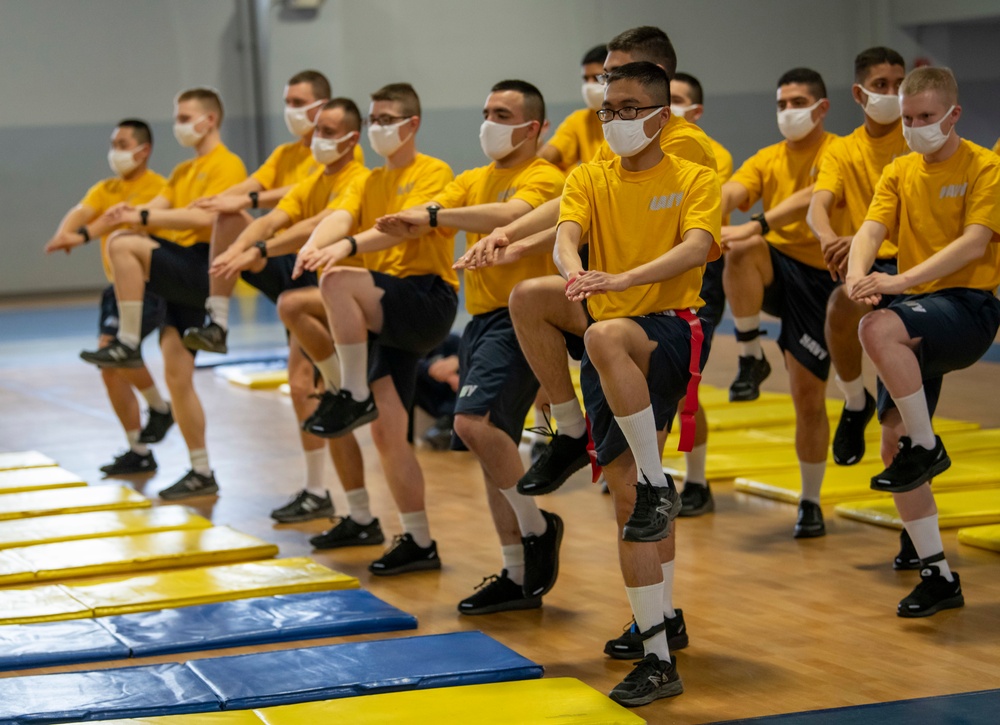 Recruit Final PFA Warmups, Push ups and Forearm Planks