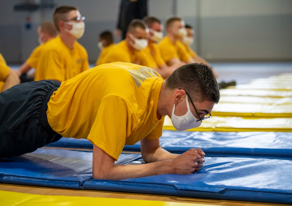 Recruit Final PFA Warmups, Push ups and Forearm Planks