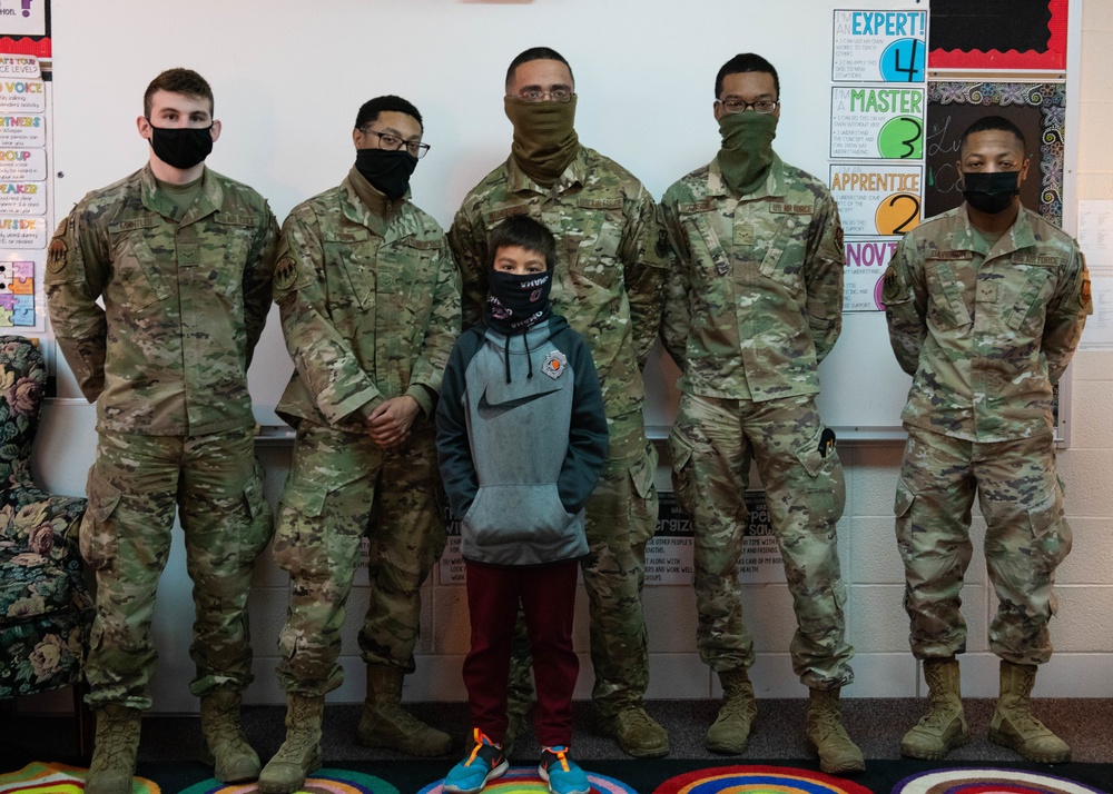 Community cause and effect: Whiteman AFB Elementary student thanks 509th SFS defender