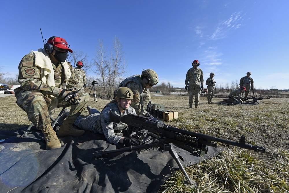 Wright-Patterson Air Force Base Combat Arms Trainers support readiness mission with machine gun training