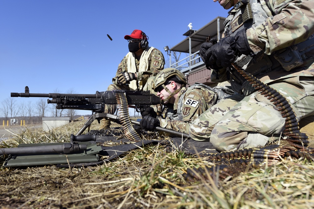 Wright-Patterson Air Force Base Combat Arms Trainers support readiness mission with machine gun training