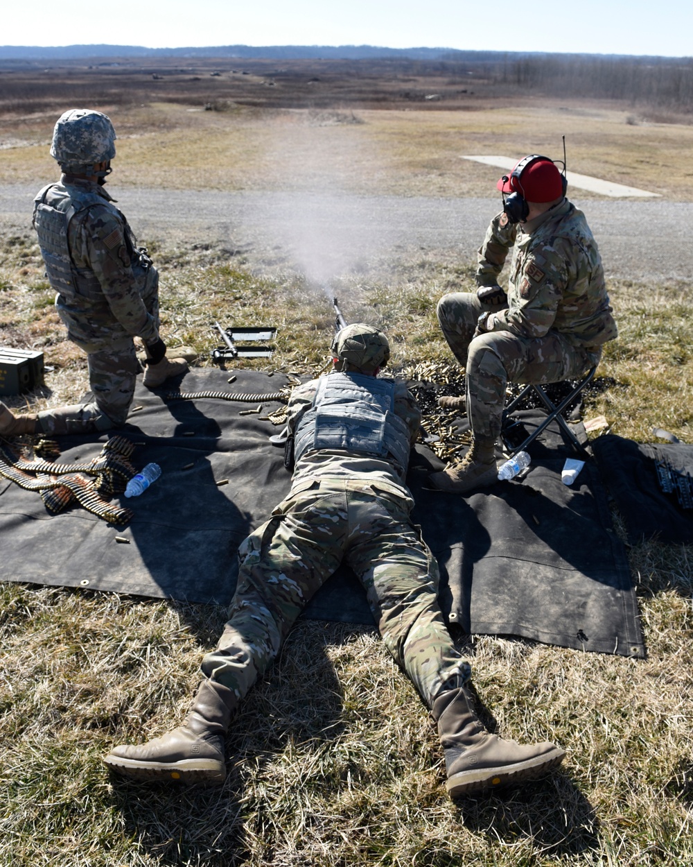 Wright-Patterson Air Force Base Combat Arms Trainers support readiness mission with machine gun training