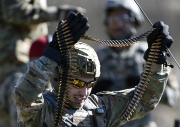 Wright-Patterson Air Force Base Combat Arms Trainers support readiness mission with machine gun training