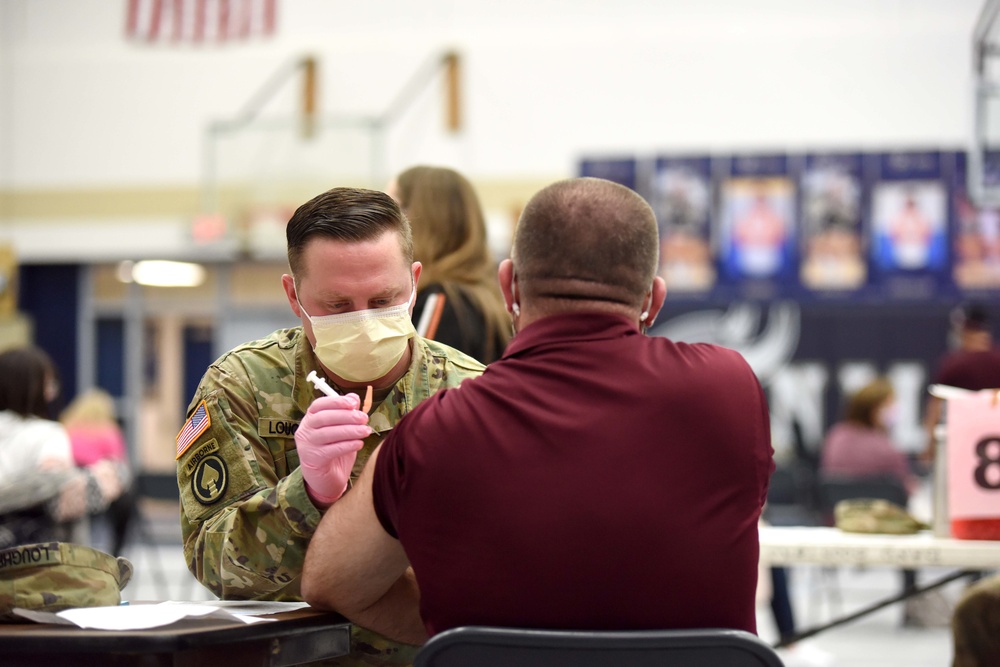 Seven school districts receive second vaccine dose from the Michigan National Guard