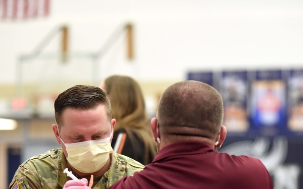 Seven school districts receive second vaccine dose from the Michigan National Guard