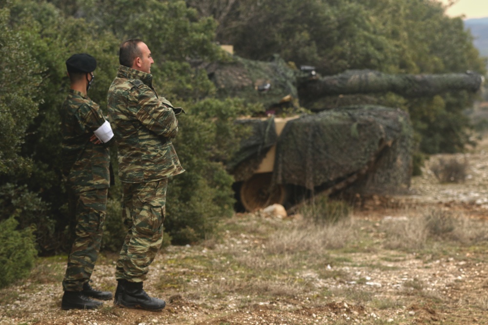 Armored units from US and Greece train force-on-force