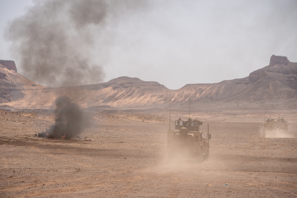 CAAT 2 Marines conduct convoy operations in Tabuk, KSA