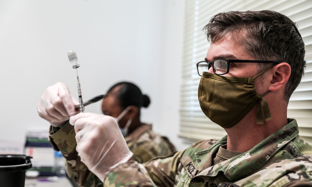 U.S. Army Medics support COVID vaccination efforts