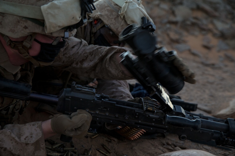 15th MEU HIMARS Marines conduct live-fire small arms ranges in Tabuk, KSA