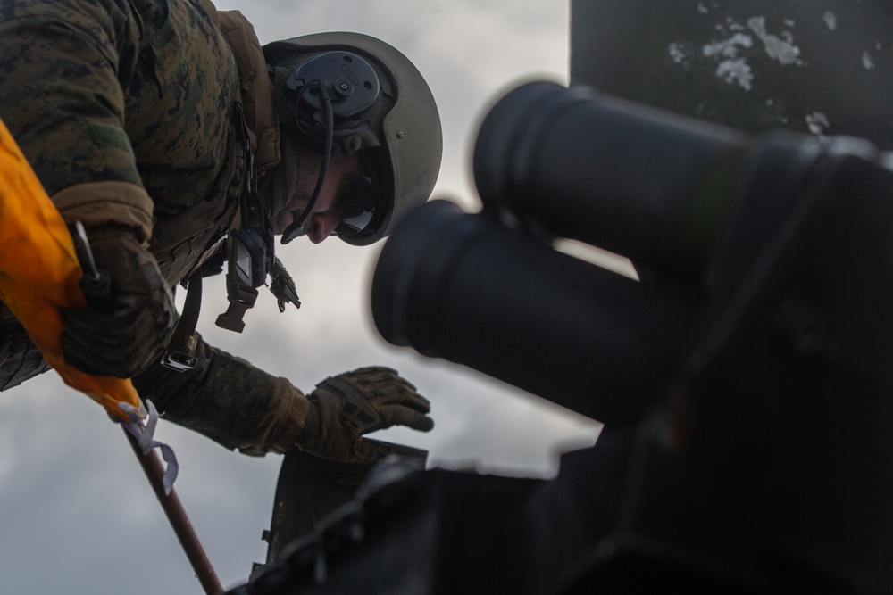 MRF-E Marines Conduct AAV Gunnery Range