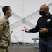 Acting FEMA Region V Administrator recognizes U.S. Army Soldiers at Chicago Community Vaccination Center.