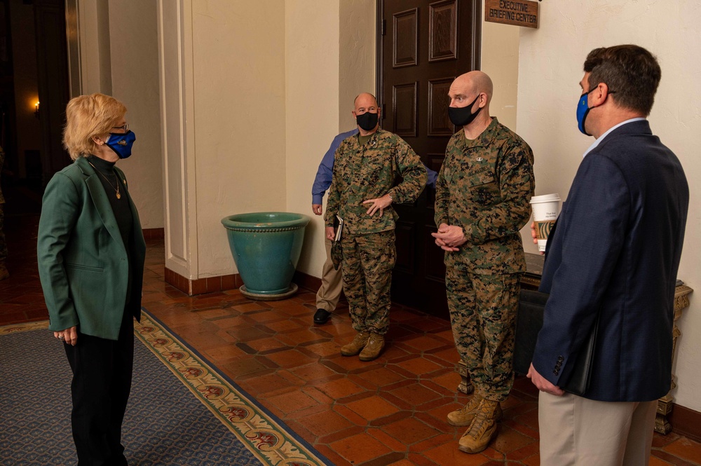 Sergeant Major of the Marine Corps Visits NPS to Discuss Enlisted Education