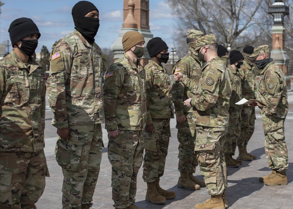 1434th Engineer Company Promotes Soldiers at the U.S. Capitol