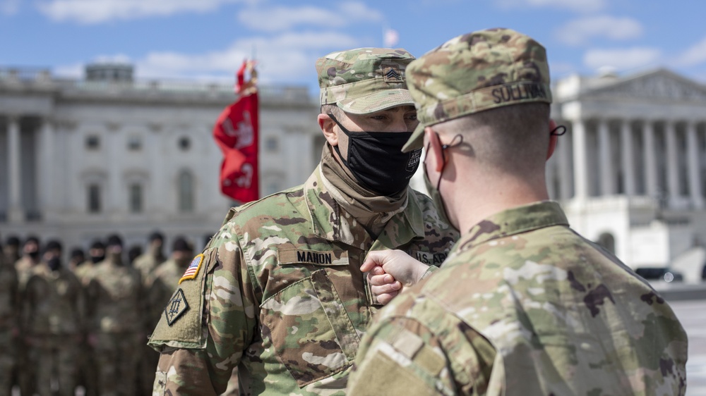1434th Engineer Company Promotes Soldiers at the U.S. Capitol