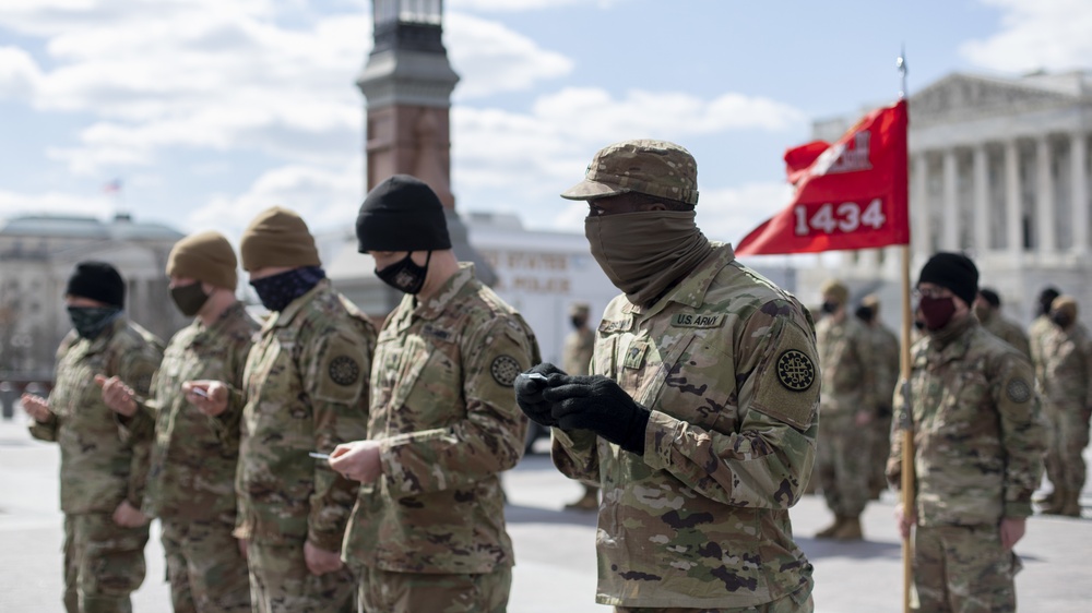1434th Engineer Company Promotes Soldiers at the U.S. Capitol