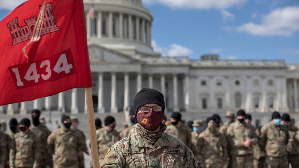 1434th Engineer Company Promotes Soldiers at the U.S. Capitol