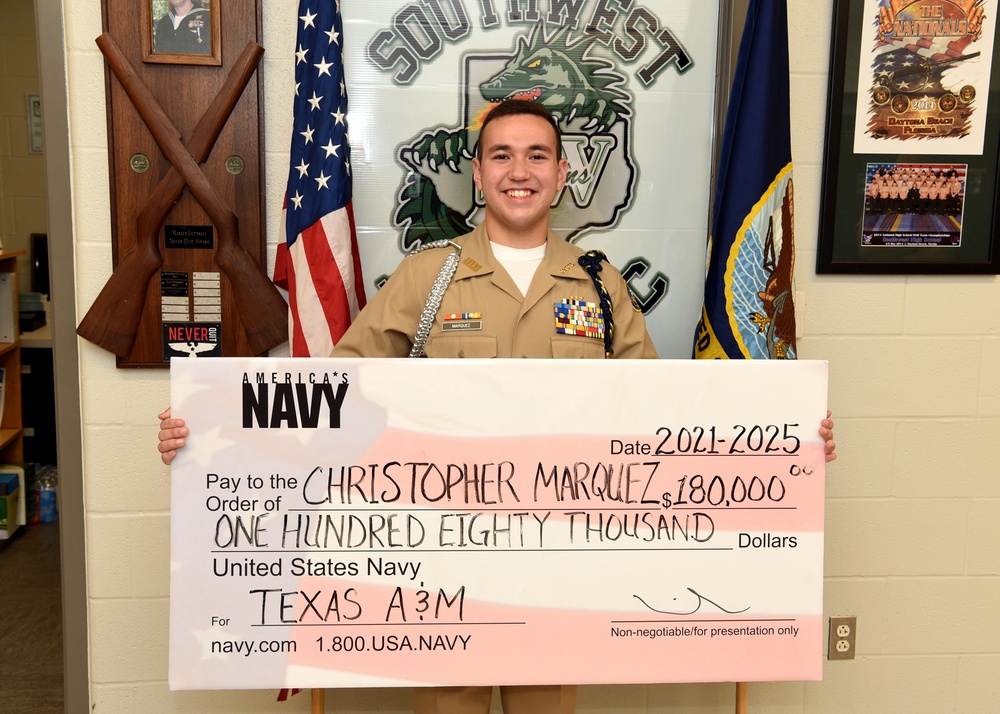 South Texas High School Senior earns $180K Navy Scholarship