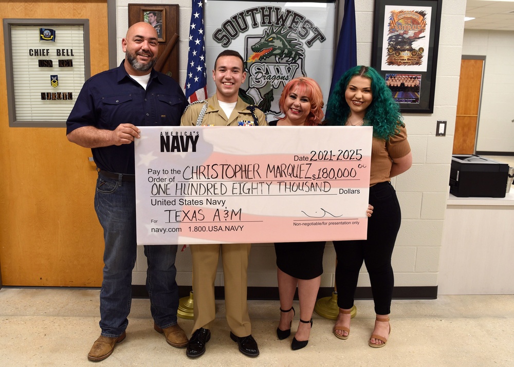 South Texas High School Senior earns $180K Navy Scholarship