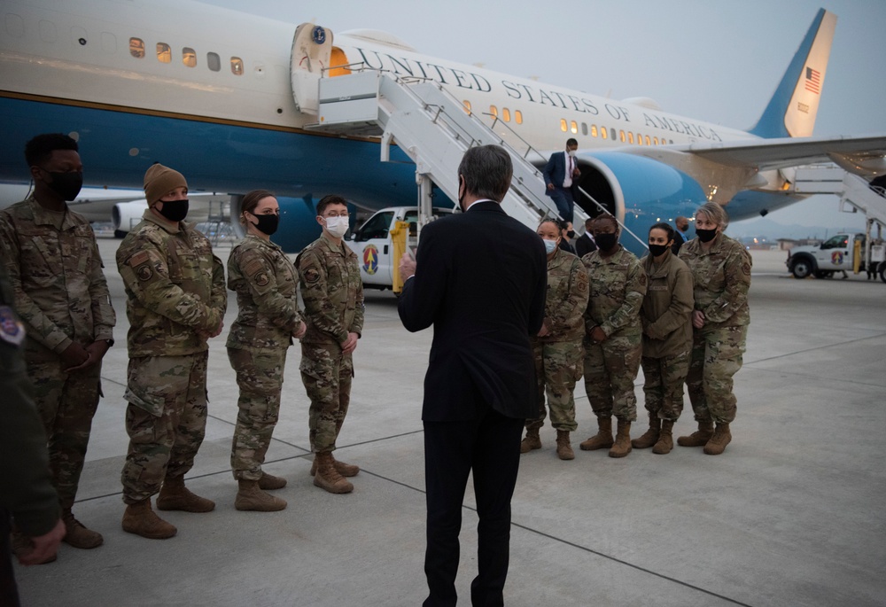 Secretary of Defense and Secretary of State Depart Korea