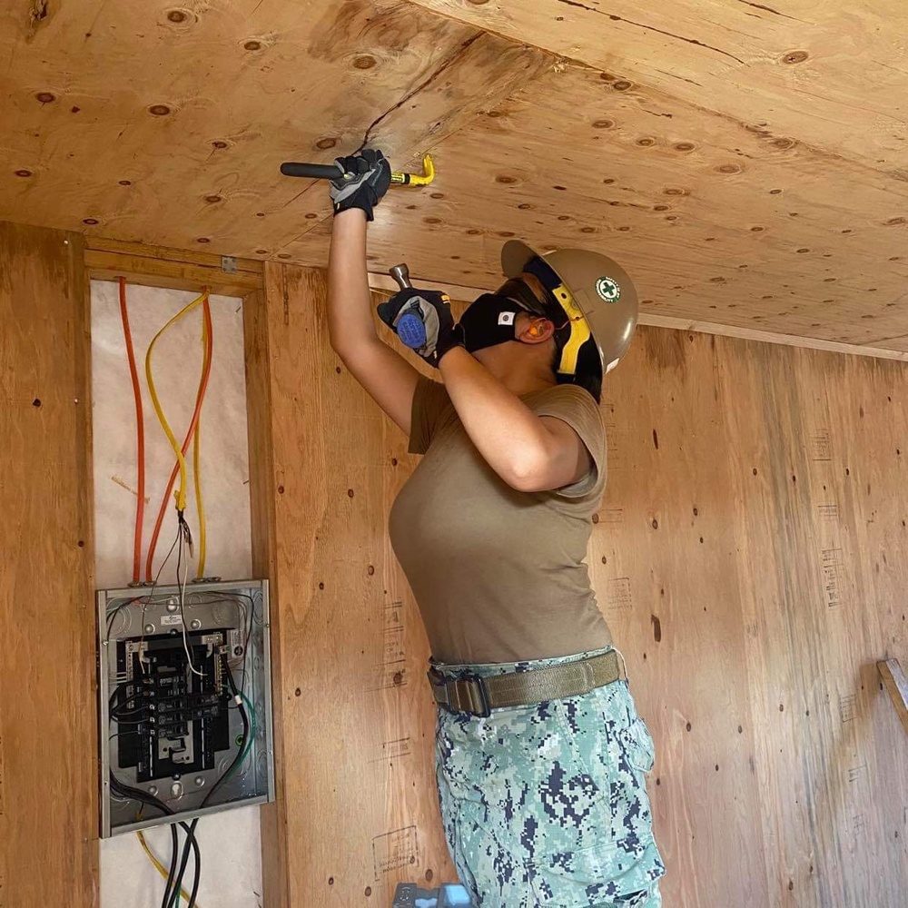Installing Lighting at Camp Tinian