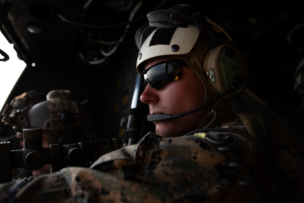 3d Battalion, 8th, 3rd Marine Regiment conduct aerial sniper training