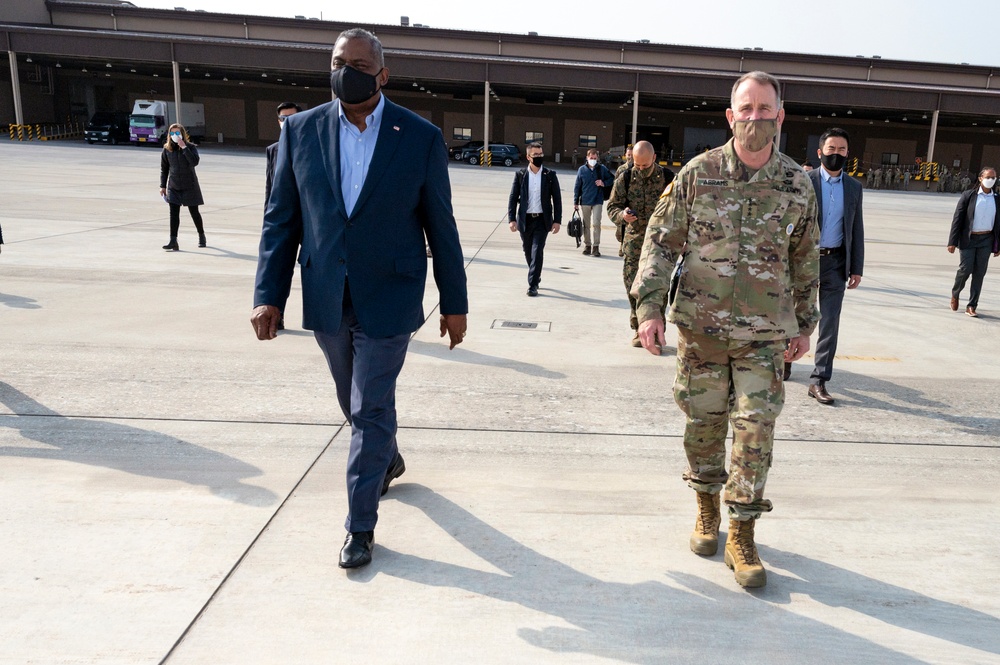 Secretary Austin Departs South Korea