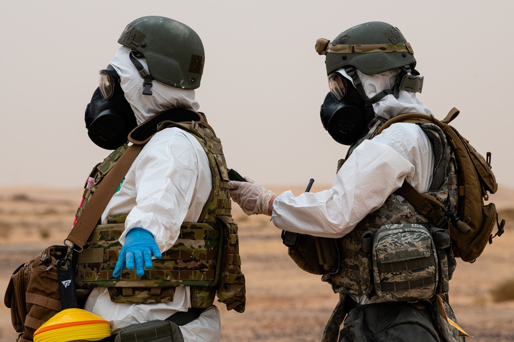 378 ECES Airmen strengthen readiness in hazardous materials exercise