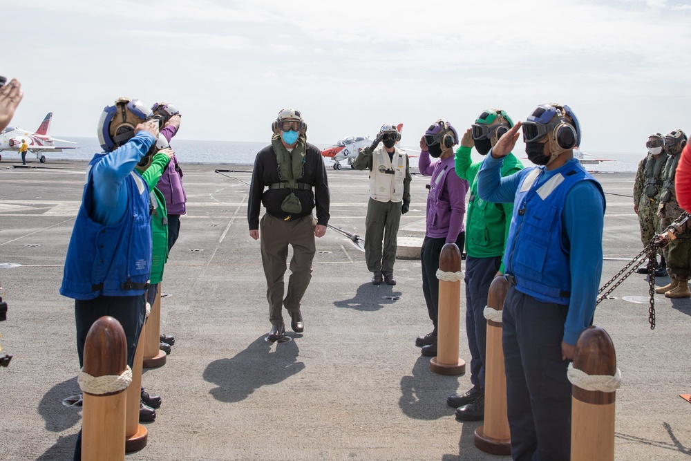 SECNAV Visits The Ford