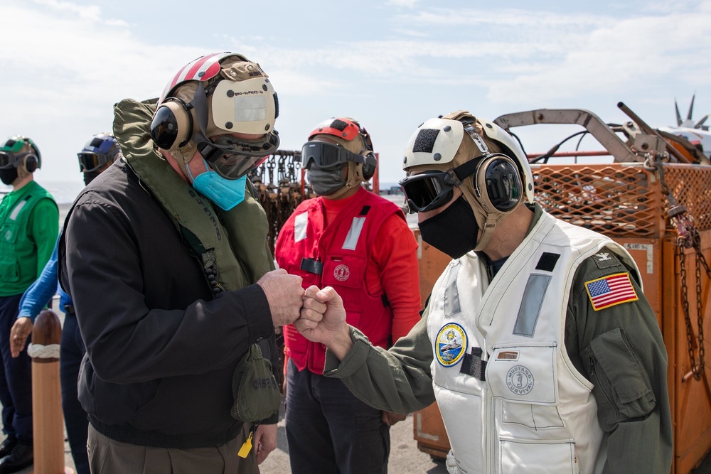 SECNAV Visits The Ford