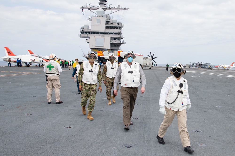 SECNAV Visits The Ford