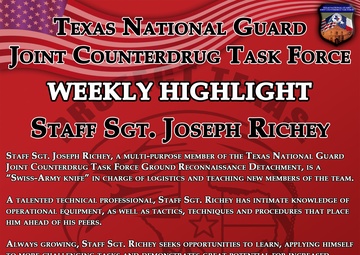 Texas Counterdrug Weekly Highlight Staff Sgt Richey