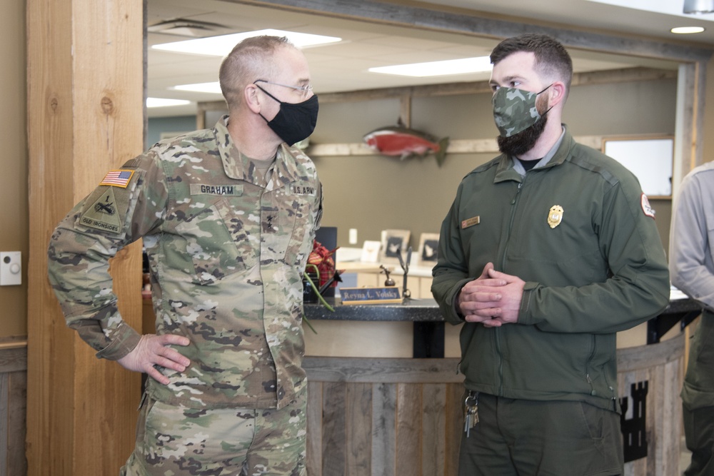 General visits northernmost USACE-run flood control project