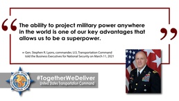 USTRANSCOM Commander and top business execs discuss logistics’ role in National Security