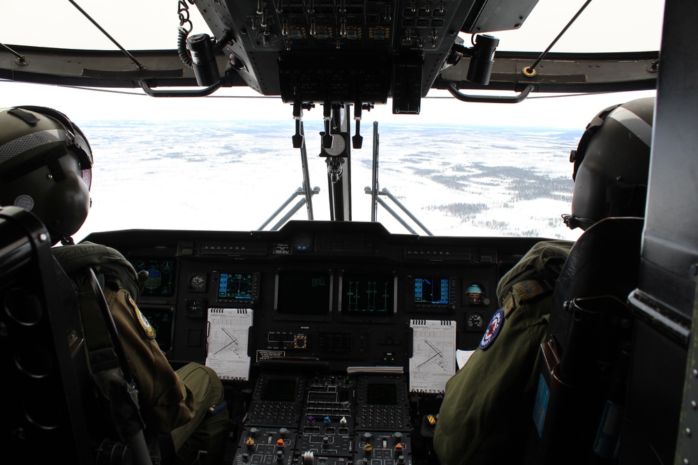 CANR SAR Helicopter in the North to Support Arctic Air Defence Exercise AMALAGAM DART