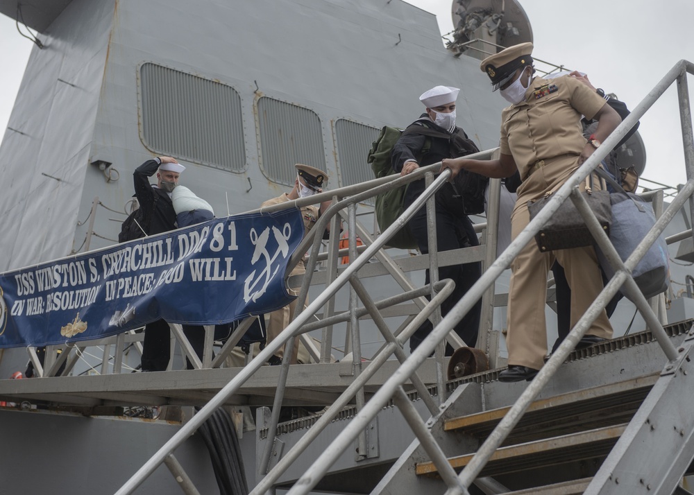 Winston S. Churchill Returns to Homeport after Deployment to U.S. 5th and 6th Fleet