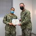 MA1 Damon Harris end-of-tour award ceremony; Civilian length-of-service award ceremony