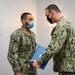 MA1 Damon Harris end-of-tour award ceremony; Civilian length-of-service award ceremony