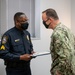 MA1 Damon Harris end-of-tour award ceremony; Civilian length-of-service award ceremony