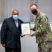 MA1 Damon Harris end-of-tour award ceremony; Civilian length-of-service award ceremony